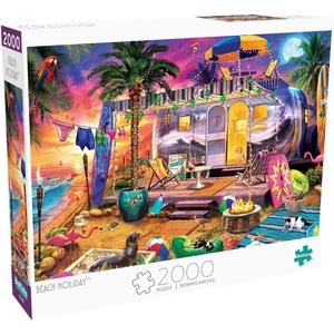 image:imageBuffalo Games  Jeff Haynie  Beach Holiday  2000 Piece Jigsaw Puzzle for Adults Challenging Puzzle Perfect for Game Nights  Finished Size is 3850 x 2650