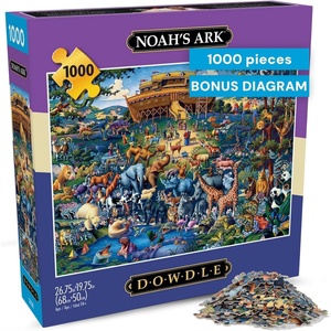image:imageBuffalo Games  Jigsaw Puzzles 1000 Pieces  Dowdle Noahs Ark Puzzle  Premium Giftable Foil Box with Reference Poster  Made in USA