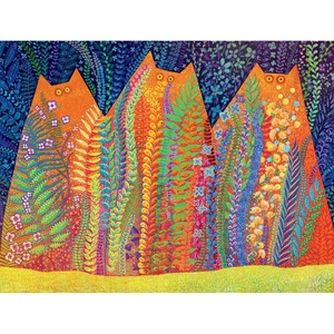 image:imageBuffalo Games  Kathryn Kramer Waters  Three Cats in the Garden  750 Piece Jigsaw Puzzle for Adults Challenging Puzzle Perfect for Game Nights  Finished Size is 2400 x 1800