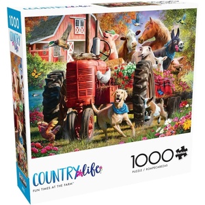 image:imageBuffalo Games  Larry Jones  Fun Times at The Farm  1000 Piece Jigsaw Puzzle for Adults Challenging Puzzle Perfect for Game Nights  Finished Size is 2675 x 1975