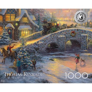 image:imageBuffalo Games  Thomas Kinkade  Spirit of Christmas  1000 Piece Silver Select Jigsaw Puzzle  Festive Holiday Puzzles for Adults  PrecisionCut Pieces Winter Artwork Relaxing Fun