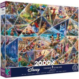 image:imageBuffalo Games  Thomas Kinkade Disney Collage Jigsaw Puzzle 2000 Piece Puzzle for Adults Disney Art Collection
