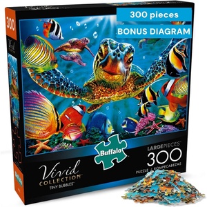 image:imageBuffalo Games  Tiny Bubbles  300 Piece Puzzle for Adults  Oversized EasytoHold Pieces  Steve Sundram Ocean Scene  Premium Giftable Jigsaw