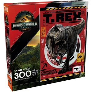 image:imageBuffalo Games 300 Piece Jurassic World T Rex Encounter Jigsaw Puzzle Colorful Puzzle for Adults  PrecisionCut Pieces Beautiful Artwork and Hours of Relaxing Fun