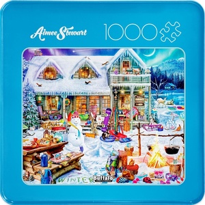 image:imageBuffalo Games Aimee Stewart Winterland Fun 1000 Piece Jigsaw Puzzle  266 x 19 in Portable Tin Case  Precision Snap Fit  Full Color Poster  1000 Piece Puzzle for Adults