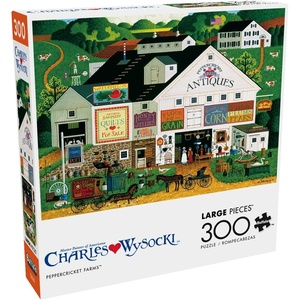 image:imageBuffalo Games Charles Wysocki Peppercricket Farms 300 Piece Jigsaw Puzzle  2125 x 15 in  300 Piece Puzzles for Adults  Oversized Shapes  Includes Poster