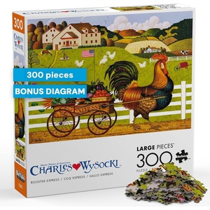 image:imageBuffalo Games Charles Wysocki Rooster Express 300 Piece Jigsaw Puzzle  Rectangular 2125 x 15 in  300 Piece Puzzles for Adults  Easy Grip  Reference Poster Included