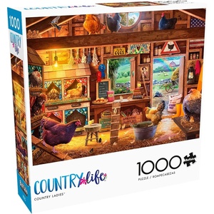 image:imageBuffalo Games Country Ladies 1000 Piece Jigsaw Puzzle  2675 x 1975 in with Poster  Jigsaw Puzzles 1000 Pieces for Adults  Full Color Poster  Family Game Night