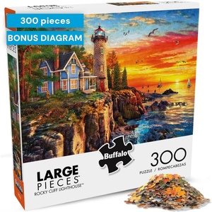 image:imageBuffalo Games Dominic Davison Rocky Cliff Lighthouse Jigsaw Puzzle  300 Pieces 2125 x 15 in  EasyGrip Design  Bonus Poster  300 Piece Puzzles for Adults300