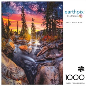 image:imageBuffalo Games Earthpix  Forest Magic Hour  1000 Piece Jigsaw Puzzle  Multicolor 2675 x 1975 in  Calming Escape Puzzles for Adults  Bonus Poster  Precision Cut