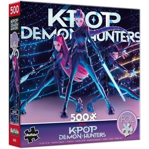 image:imageBuffalo Games HUNTRX Foil Jigsaw Puzzle  500Piece 2125 x 15 in  Shimmering Foil Accents amp Demon Hunters Merch  Precision Snap Fit amp Demon Hunter Gifts  FullColor Reference Poster