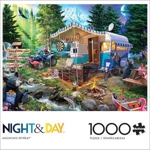 image:imageBuffalo Games Jeff Haynie  Mountain Retreat  1000 Piece Jigsaw Puzzle  Large Multicolor Rectangular  PrecisionCut Pieces  FullColor Poster  Adult PuzzlesGames