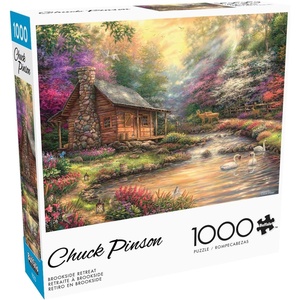 image:imageBuffalo Games Jigsaw Puzzles for Adults 1000 Pieces  Chuck Pinson  Brookside Retreat  Hard Adult Puzzle with Reference Poster Fun Unique amp Challenging for All Abilities Large 2675 x 1975