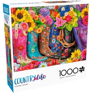 image:imageBuffalo Games Lars Stewart Cowgirl Colors 1000 Piece Jigsaw Puzzle  2675 x 1975 in  Vibrant Western Art  Reference Poster  Jigsaw Puzzles for Adults