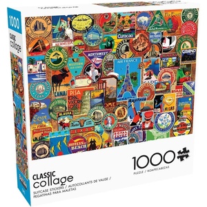 image:imageBuffalo Games Lewis T Johnson  Suitcase Stickers 1000 Piece Jigsaw Puzzle  2675 x 1975 in Multicolor  Full Color Poster  Puzzles for Adults 1000 Pieces  Game Night Fun