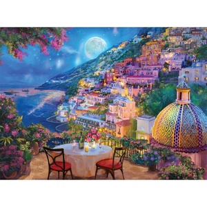 image:imageBuffalo Games Rendezvous Positano Night amp Day Series Jigsaw Puzzle  1000 Piece 2675 x 1975 in  1000 Piece Puzzle for Adults  Italy Scene  Reference Poster Included