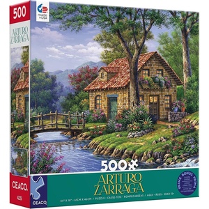 image:imageCeaco  Arturo Zarraga  Cottage by The River  500 Piece Jigsaw Puzzle