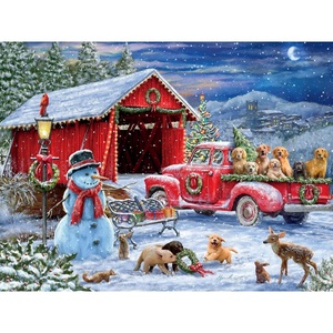 image:imageCeaco  Covered Bridge Pups  500 Piece Jigsaw Puzzle