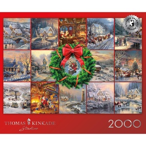 image:imageCeaco  Silver Select  Thomas Kinkade  Winter Collage  2000 Piece Jigsaw Puzzle for Adults  Challenging Puzzle Perfect for Game Nights  Finished Size is 3850 x 2650