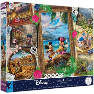 image:imageCeaco  Thomas Kinkade  Disney  Travel Collage  2000 Piece Jigsaw Puzzle