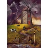 image:imageBuffalo Games Charles Wysocki Wednesday Night Checkers 300 Piece Puzzle  Oversized Pieces 2125 x 15 in Bonus Poster Easy Grip Recycled Board
