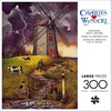 image:imageBuffalo Games Charles Wysocki Wednesday Night Checkers 300 Piece Puzzle  Oversized Pieces 2125 x 15 in Bonus Poster Easy Grip Recycled Board