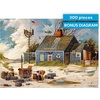 image:imageBuffalo Games Oversized Puzzle Belly Warmers by Charles Wysocki 300 Piece Jigsaw Puzzle for Adults Large Pieces Winter Americana Scene with Reference PosterPeddlers Hope Chest