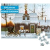 image:imageBuffalo Games Oversized Puzzle Belly Warmers by Charles Wysocki 300 Piece Jigsaw Puzzle for Adults Large Pieces Winter Americana Scene with Reference PosterBelly Warmers