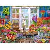 image:imageCeaco  Large Piece Jigsaw Puzzle  Steve Crisp  Flower Shoppe  Relaxing and Fun Activity for Adults