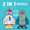 image:imageChuckle amp Roar Dinosaur Jumbo Floor Puzzle  50 Piece 24 x 36 in Ages 46  GlowintheDark Kids Puzzle  EasyGrip Jumbo Pieces  ScreenFree PlaySpaceship