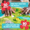image:imageChuckle amp Roar Dinosaur Jumbo Floor Puzzle  50 Piece 24 x 36 in Ages 46  GlowintheDark Kids Puzzle  EasyGrip Jumbo Pieces  ScreenFree PlayTreasure Hunt