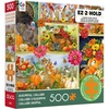 image:imageBuffalo Games  Autumnal Collage  500 Piece Oversized Jigsaw Puzzle by Jane Maday EZHold Larger Pieces Fall Collage Scene Made in the USA