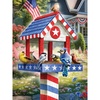 image:imageCeaco  Large Piece Jigsaw Puzzle Larry Jones  Patriotic Birdhouse  Relaxing and Fun Activity for Adults