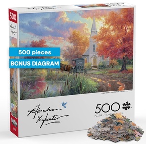 image:imageBuffalo  500 Piece Abraham Hunter Sunday Morning Jigsaw Puzzle Colorful Puzzle for Adults  PrecisionCut Pieces Beautiful Artwork and Hours of Relaxing Fun