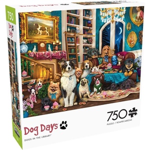 image:imageBuffalo Games  Brigid Ashwood  Dogs in The Library  750 Piece Jigsaw Puzzle for Adults Challenging Puzzle Perfect for Game Nights  Finished Size is 2400 x 1800