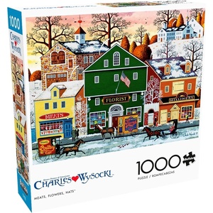 image:imageBuffalo Games  Charles Wysocki  Meats Flowers Hats  1000 Piece Jigsaw PuzzleGames