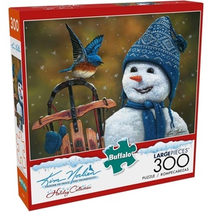 image:imageBuffalo Games  Kim Norlien  Snow Brother  Holiday Collection  300 Piece Winter Jigsaw Puzzle  Larger Shapes  Great for Adults Seniors Kids  High Quality Festive Art  Family Christmas Gift