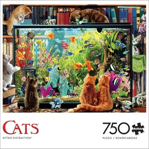 image:imageBuffalo Games  Kitten Distraction  Garry Walton  750 Piece Jigsaw Puzzle for Adults  Cats Collection  Challenging Puzzle Perfect for Game Nights  Finished Size 24 x 18  Made in the USA