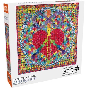 image:imageBuffalo Games  Sandhi Schimmel Gold  Junkmail Heart  300 Piece Jigsaw Puzzle for Adults Ages 14 and Up  PrecisionCut Pieces Beautiful Artwork and Hours of Relaxing Fun