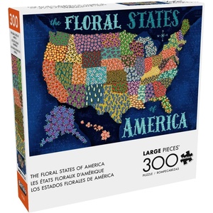 image:imageBuffalo Games  Zirkus Design LLC  The Floral States of America  300 Piece Jigsaw Puzzle for Adults Challenging Puzzle Perfect for Game Nights  Finished Size is 2125 x 1500
