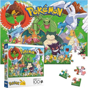 image:imageBuffalo Games Pokmon Fan Favorites 100 Piece Jigsaw Puzzle  15 x 11 in Ages 6  100 Piece Puzzles for Kids  Bonus Pokmon Poster  Game Room Decor