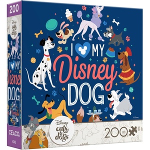 image:imageCEACO Disney Cats amp Dogs Puzzle  I Love My Disney Dog 200 Pieces 15 x 15 in  Jigsaw Challenge for Game Nights  Relaxing Activities for Seniors amp Adults  200Piece Puzzle Gift for Adults