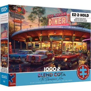 image:imageCeaco  EZ2Hold  Blend COTA  Meet You At The Diner  1000 Piece Puzzle for Adults  Challenging and Perfect for Game Nights  Finished Puzzle Size 30 x 24