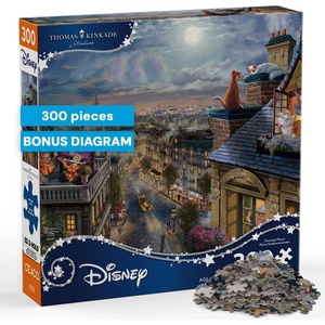 image:imageCeaco  Large Piece Jigsaw Puzzle  Disney  Kinkade  Love Under the Moon  Relaxing and Fun Activity for Adults