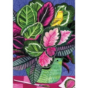 image:imageCeaco  Large Piece Jigsaw Puzzle  Miriam Bos  Calathea and Birds  Relaxing and Fun Activity for Adults