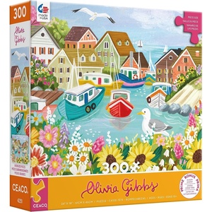 image:imageCeaco  Olivia Gibbs  Sea Town Harbor  300 Piece Jigsaw Puzzle