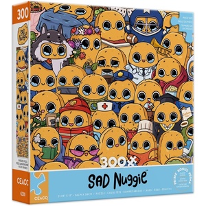 image:imageCeaco  Sad Nuggie  300 Piece Jigsaw Puzzle  Cute amp Funny Puzzle with Large Oversized Pieces Giftable Humor 18 x 24 Finished Size