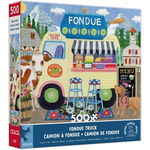 image:imageCeaco  Stephanie Peterson Jones  Fondue Truck  500 Piece Puzzle for Adults  Challenging and Perfect for Game Nights  Finished Puzzle Size 2125 x 15