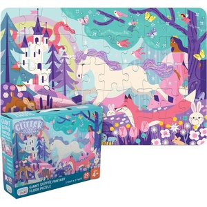 image:imageChuckle amp Roar Dinosaur Jumbo Floor Puzzle  50 Piece 24 x 36 in Ages 46  GlowintheDark Kids Puzzle  EasyGrip Jumbo Pieces  ScreenFree PlayGlitter Fantasy