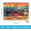 image:imageBuffalo Games  1000 Piece Jigsaw Puzzle Charles Wysocki Shops and Buggies Made in USA Premium Recycled Board Reference Diagram GiftableHoopla Harbor